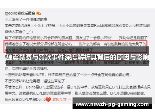 魏震禁赛与罚款事件深度解析其背后的原因与影响